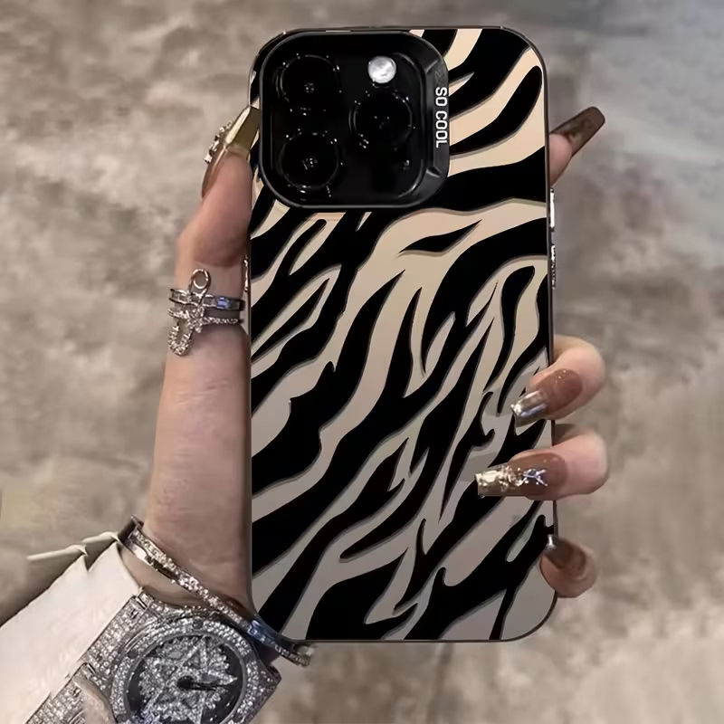 Phone Cases Iphone 15 - Zebra Pattern Black Advanced IMD Shockproof