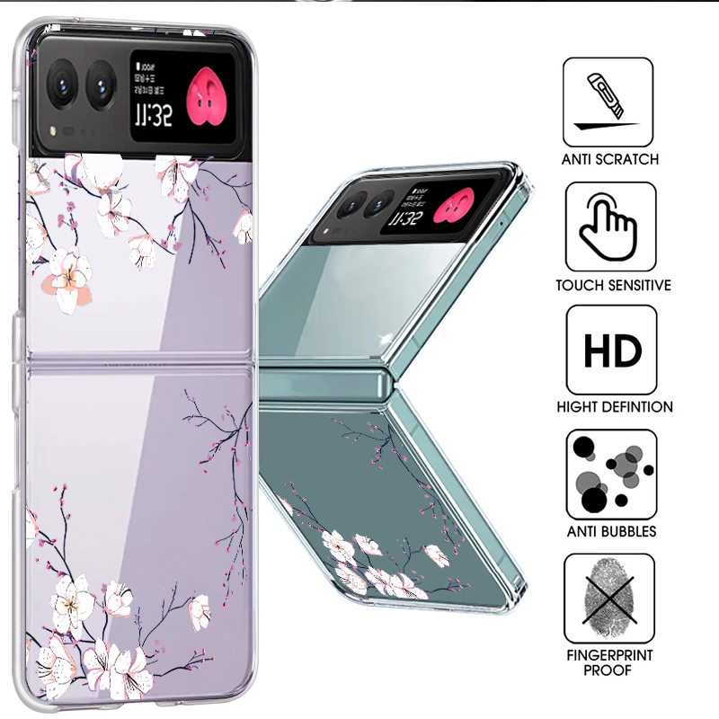 Phone Cases Transparent - White Flowers Pattern Phone Case For
