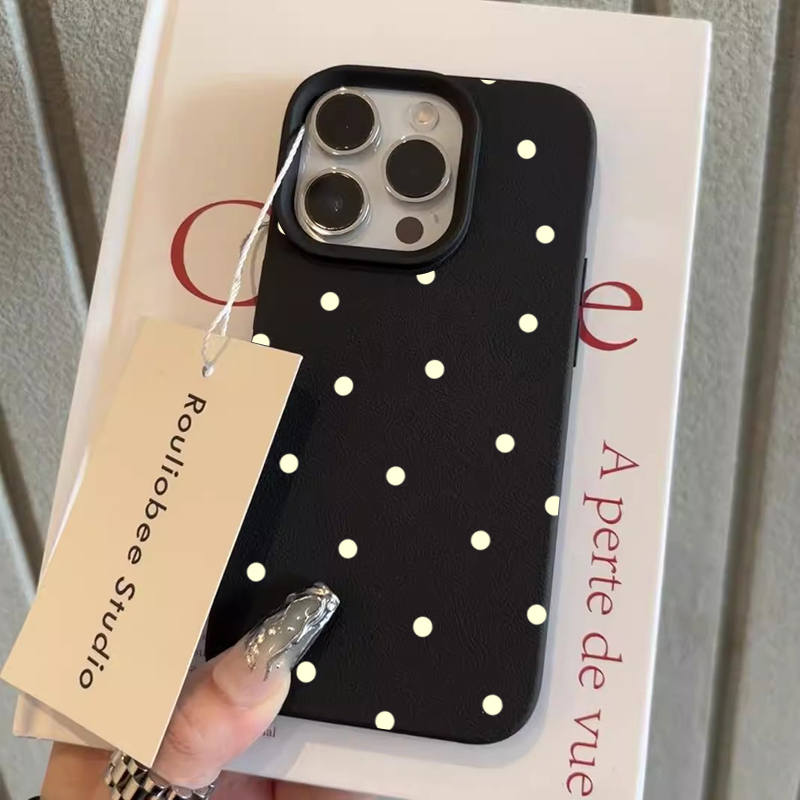 Phone Cases Cute Iphone 14 - Personality ins Simple Cute Polka Dots