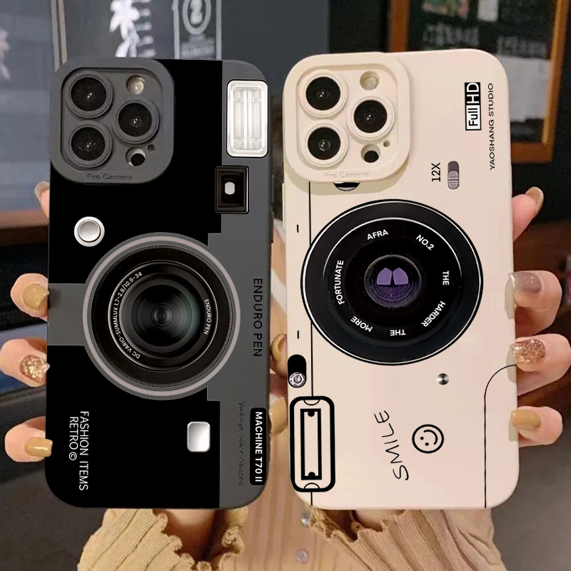 Phone Cases Vintage - Vintage Camera Silicone Soft TPU Phone