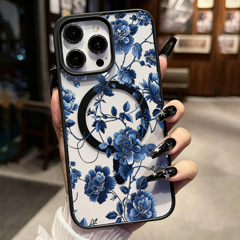 Luxury Vintage Blue Floral Mag - đánh giá và giá Phone Cases Vintage