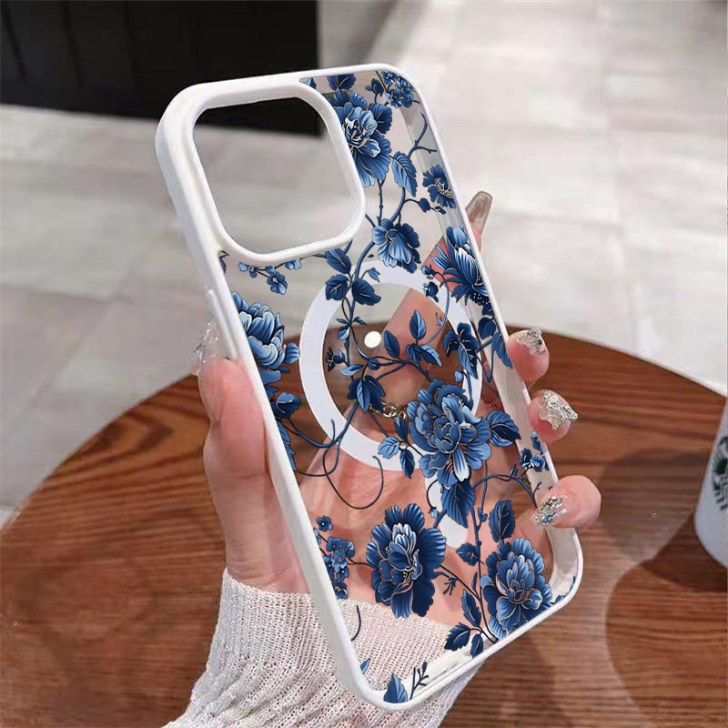Luxury Vintage Blue Floral Mag - đánh giá và giá Phone Cases Vintage