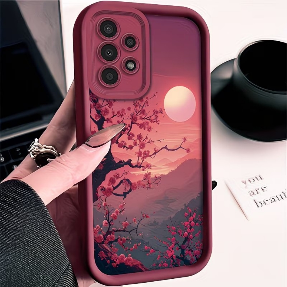 Sunset Mountain Peak Anti-Fall - đánh giá và giá Phone Cases Red