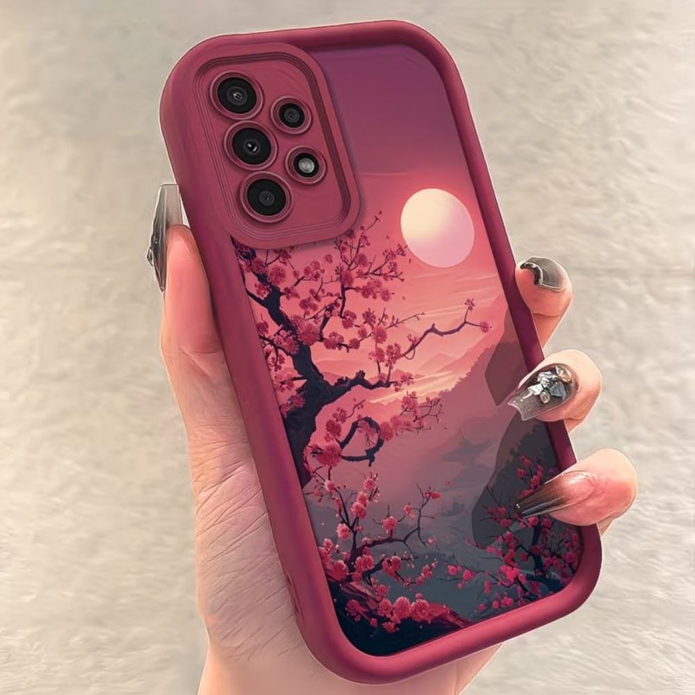 Sunset Mountain Peak Anti-Fall - đánh giá và giá Phone Cases Red
