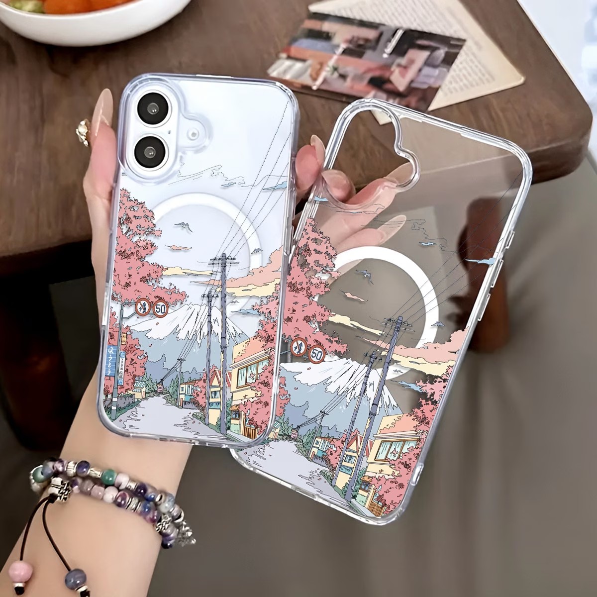 Fuji Cherry Blossom Pattern Ph - đánh giá và giá Phone Cases With Magnet