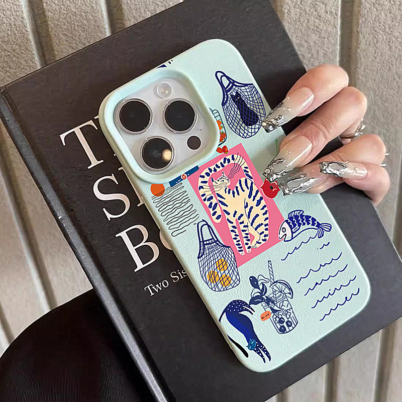 Cute Cherry Cat Print Phone Ca - đánh giá và giá Phone Cases Cute Iphone 14