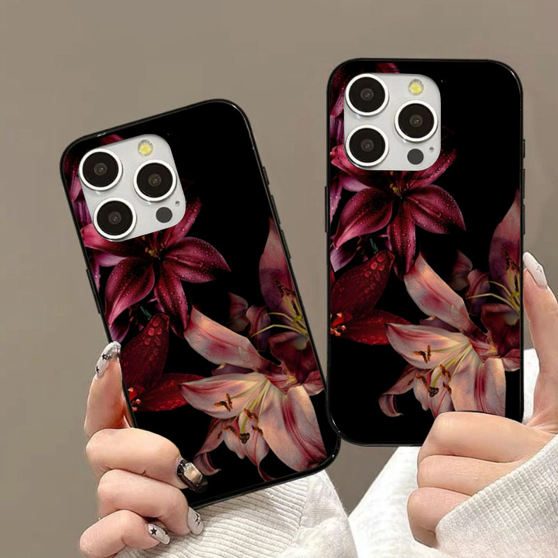 Elegant Red Lily Flower Phone  - đánh giá và giá Phone Cases Red