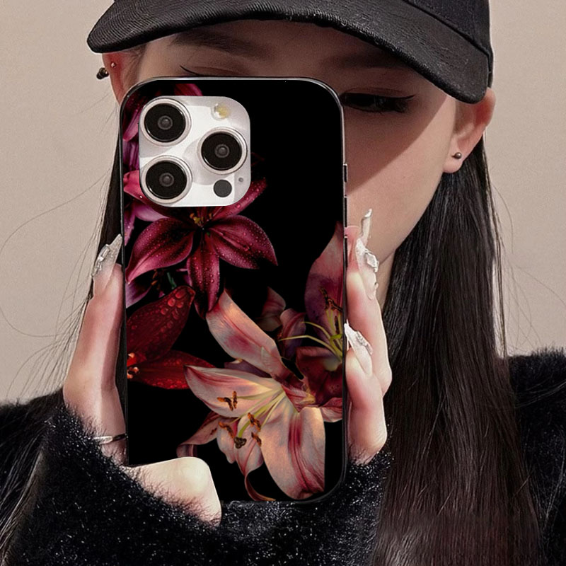 Elegant Red Lily Flower Phone  - đánh giá và giá Phone Cases Red