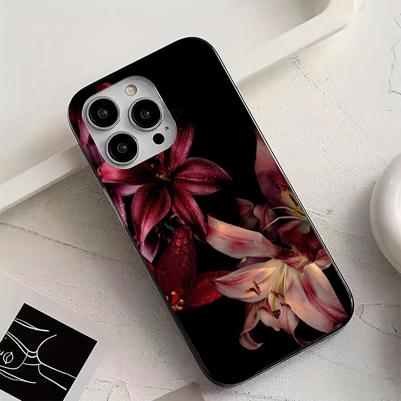 Elegant Red Lily Flower Phone  - đánh giá và giá Phone Cases Red