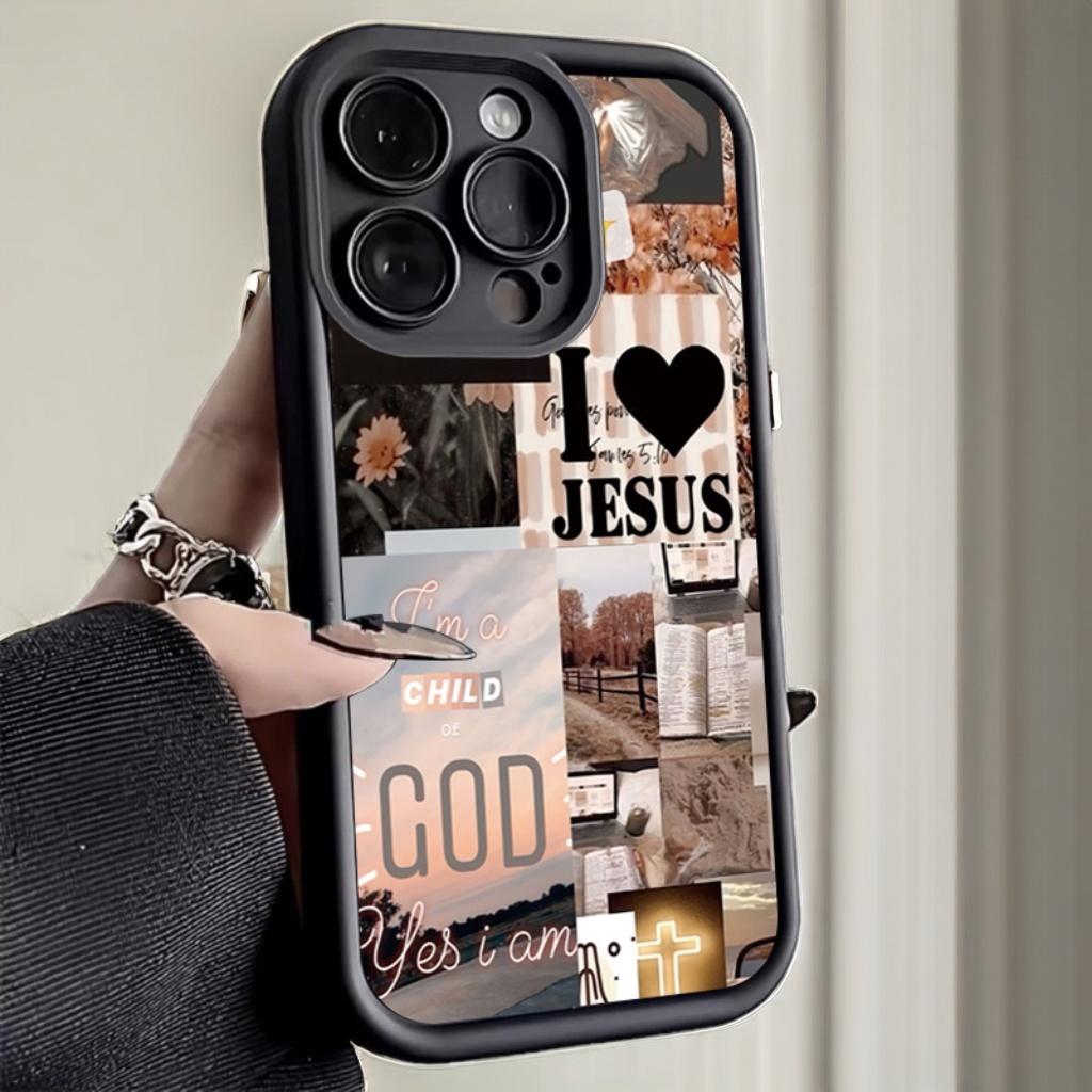 Jesus Collage Pattern Thick Sh - đánh giá và giá Phone Cases Arc