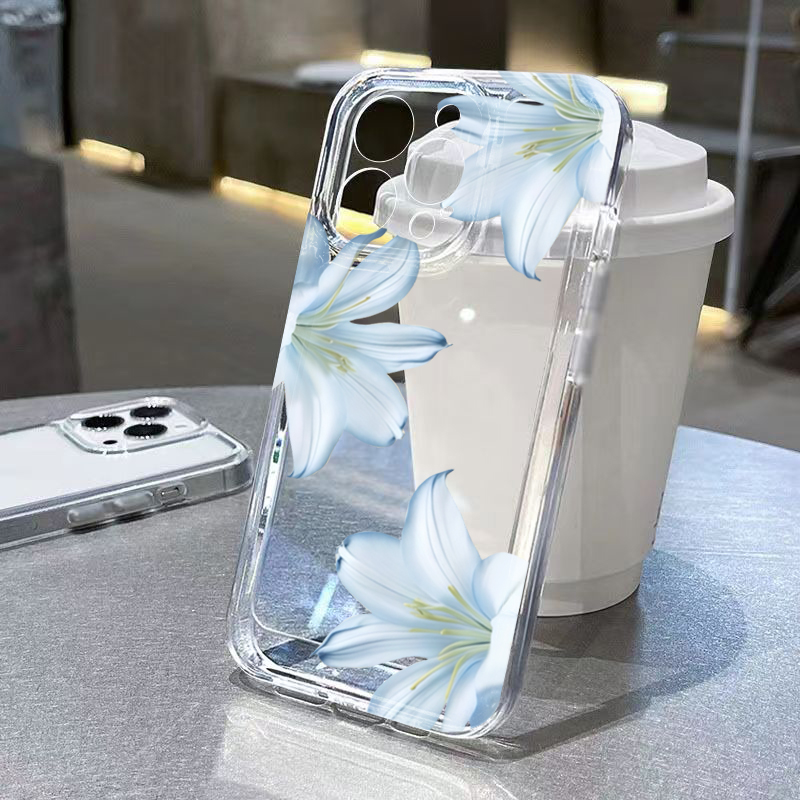 Fashion Exquisite White Lily F - đánh giá và giá Phone Cases Transparent