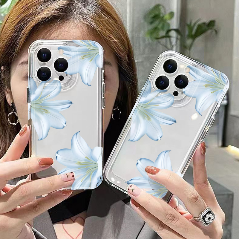 Fashion Exquisite White Lily F - đánh giá và giá Phone Cases Transparent