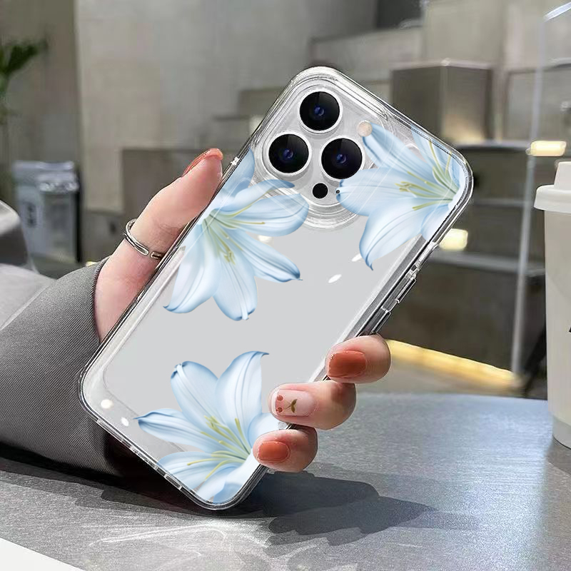 Fashion Exquisite White Lily F - đánh giá và giá Phone Cases Transparent