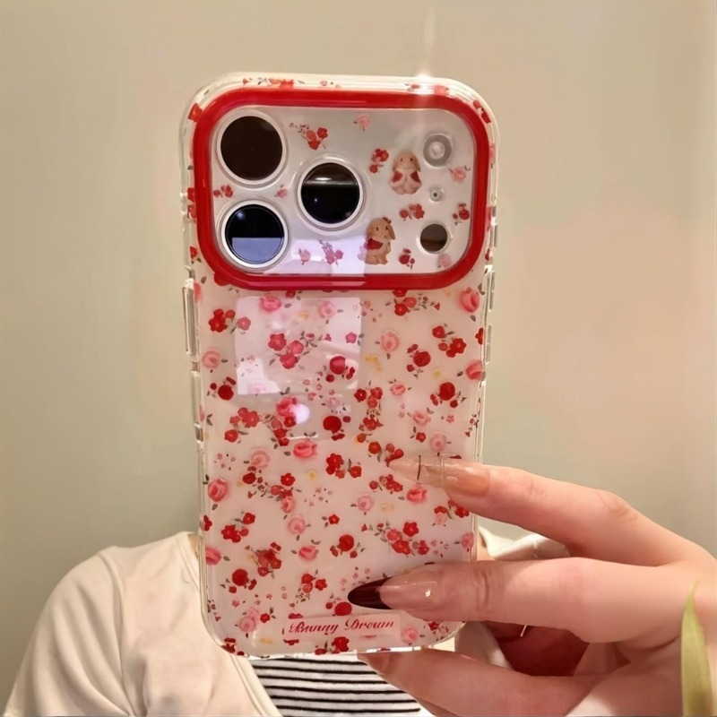 Lovely Cartoon Red Flowers Pat - đánh giá và giá Phone Cases Red