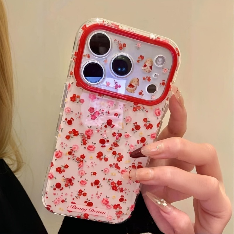 Lovely Cartoon Red Flowers Pat - đánh giá và giá Phone Cases Red