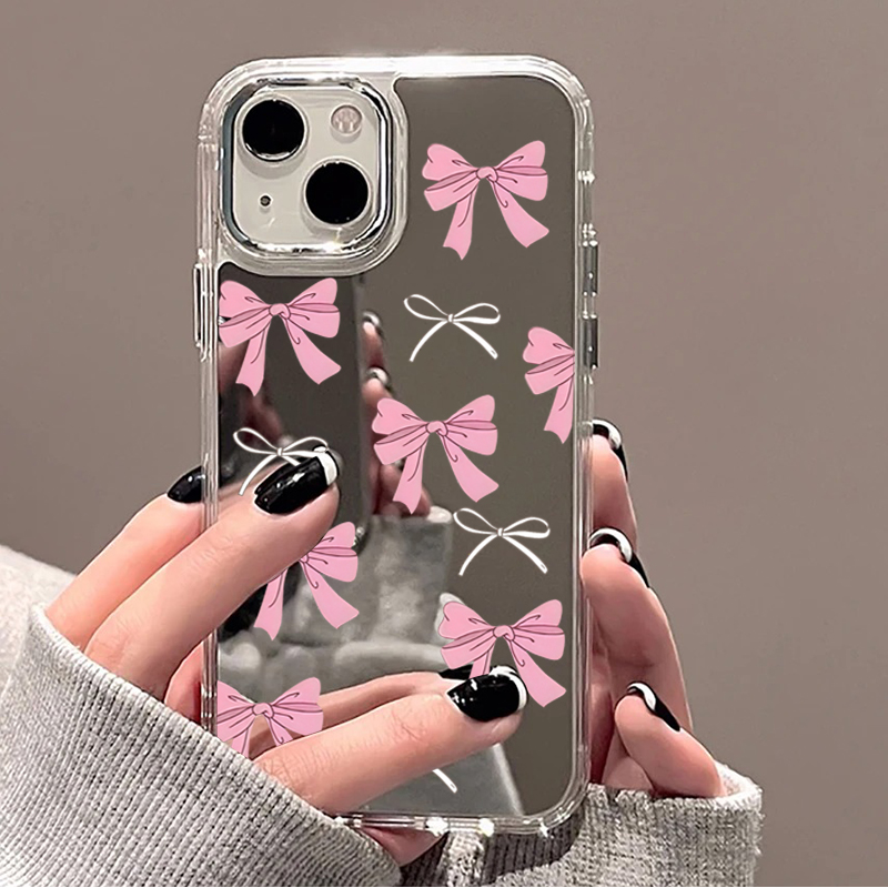Cute Pink Black Bow Pattern Mi - đánh giá và giá Phone Cases Cute Iphone 14
